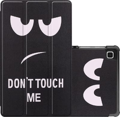 Hoes - Geschikt voor Samsung Galaxy Tab S6 Lite - Dun & Stevig - Trifold Bookcase - Hard Cover - Hardcover Book Case - Tablet Hoesje - Don't Touch Me