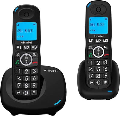 Draadloze Telefoon - DECT Set - Thuisgebruik - Twee Handsets - 60 x 60 x 85 cm - Zwart
