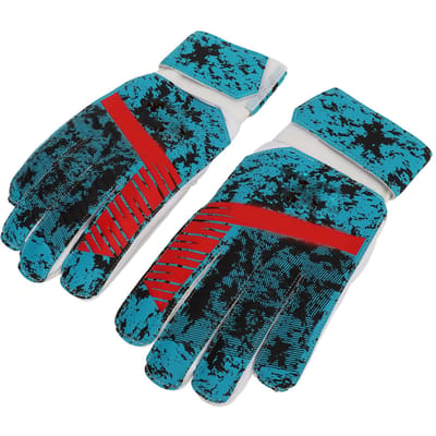 1 Paar Voetbal Doelman Doelmanhandschoenen Voetbalhandschoenen met Sterke Grepen Vingerbescherming Voorkom Blessures Groen Zwart blue