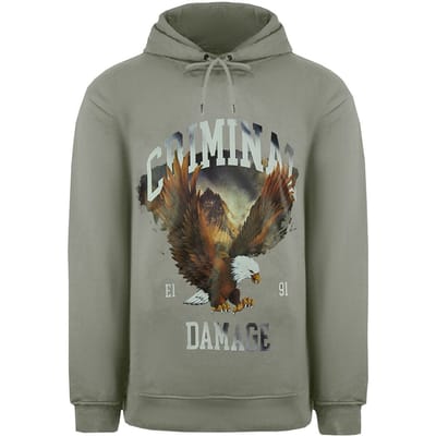 Criminal Damage Eagle Heren Grijs Hoodie