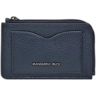 MANDARINA DUCK Leren kaarthouder Mellow Leather Credit Card Holder Dress Blue donkerblauw