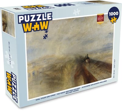 Puzzel Rain, Steam and Speed - The Great Western Railway - Schilderij van Joseph Mallord William Turner - Legpuzzel - Puzzel 1000 stukjes volwassenen