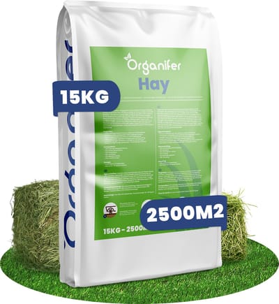 Hooi Graszaad - 15 kg voor 2500 m2 - Premium Graszaadmengsel voor Hooi en Kuilvoer - Hoogwaardige, voedzame opbrengst met snelle hergroei, duurzaam - NAK-gecertificeerd - Organifer