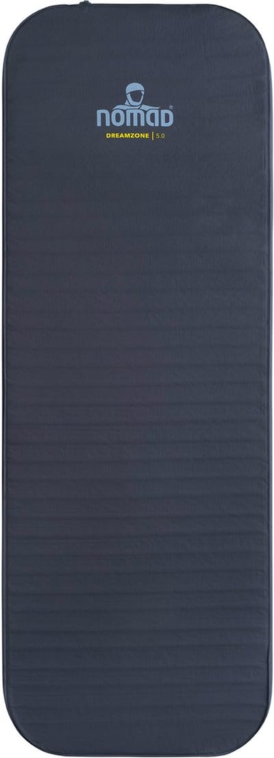 NOMAD® Dreamzone 5.0 Slaapmat | 198x68 | Dikte 5 cm | Donkergrijs | 1 Persoons Luchtbed | Makkelijk opblazen en legen | Incl Hoes