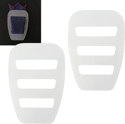 Set van 2 Heren Zakdoekhouders voor Trouwen, Tuxedo en Diner - Handige Accessoires voor Heren, Wit