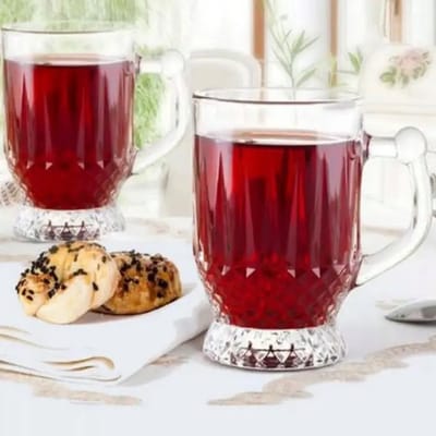 Bavary theeglazen 6-delig – handvat – 140 ml – voor Turkse thee
