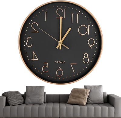 Moderne Quartz Wandklok zonder Tikkende Geluiden, Geluidsloos, Groot Formaat, Geschikt voor Kinderen en Interieurdecoratie