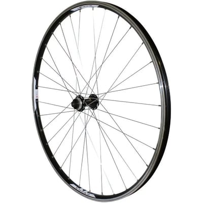 Voorwiel met versterkte vergrendelingsnaaf (dubbelwandige velg met roestvrijstalen ogen) 32-spaaks velg Velox Combo V-Brake Shimano 3050 Disc Centerlock 19C 32