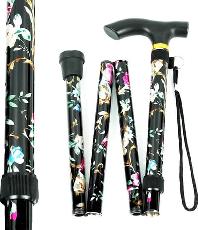 Wandelstok voor heren - opvouwbaar inklapbaar - draagbaar - aluminiumlegering - wandelstok voor wandelen, kamperen, bergbeklimmen