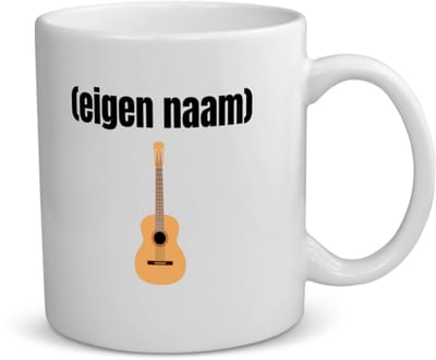 Akyol - gitaar met eigen naam koffiemok - theemok - Gitaar - gitaar liefhebbers - muziekliefhebber - leuk cadeau voor iemand die houd van gitaren - cadeau - kado - 350 ML inhoud