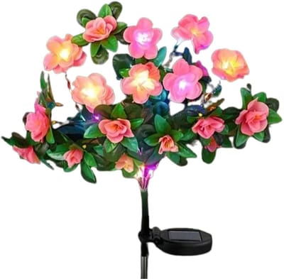 Home & Marker - Solar Tuinverlichting - Bloem Lamp - Bloemlamp - Sfeerverlichting voor Buiten - Tuinverlichting LED Buiten - Zonne Energie Buitenverlichting - Roze - ROSILUME