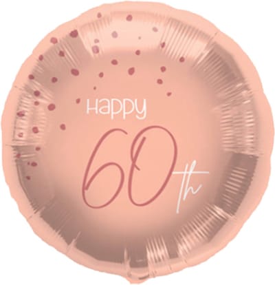Folat - Folieballon 60 Jaar Elegant Lush Blush 45cm