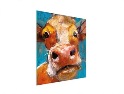 TMK ArtDeko - Snijplank - Glas - 45x52 cm - Koe Motief