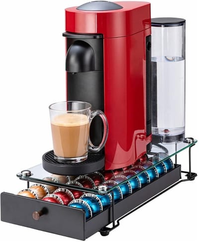 Famanu - Capsulehouder Lade voor Nespresso met glas (klasse 30 Pods)