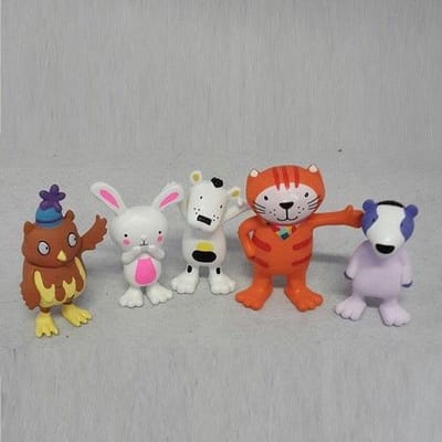 Speelset Poppy Cat met 5 figuurtjes - Comansi (ca. 5,5 cm)