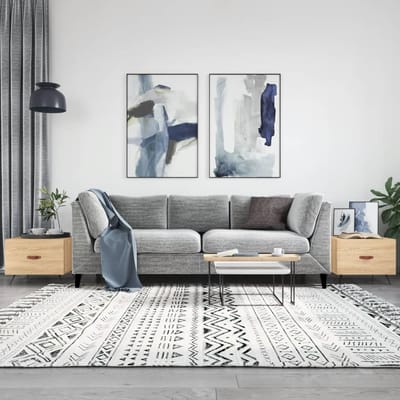 vidaXL - Salontafels - 2 - st - 50x50x40 - cm - bewerkt - hout - sonoma - eikenkleurig