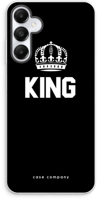 Case Company® - Hoesje geschikt voor Samsung Galaxy A05s hoesje - King zwart - Soft Cover Telefoonhoesje - Bescherming aan alle Kanten en Schermrand