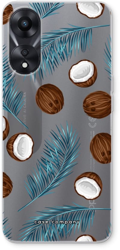 Case Company® - Hoesje geschikt voor Oppo A78 5G hoesje - Kokosnoot - Soft Cover Telefoonhoesje - Bescherming aan alle Kanten en Schermrand