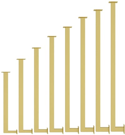 Trappenstang L-vorm - Zoldersteun Goud - Veilig Traplopen - Robuust Smeedijzer - 35 cm Lengte - Goudkleurig