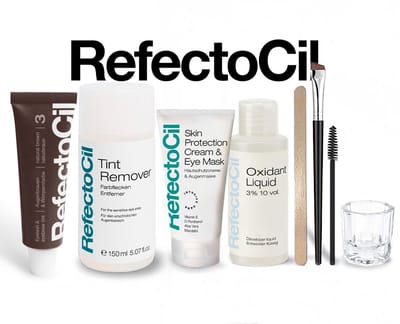 RefectoCil Minibrowbar - 1 Kleur (nr. 3 Natuurbruin) + 50ml Oxidant + Dap en Dish + Wenkbrauwborstel & Penseel