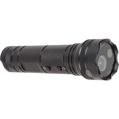 Lampe Torche LED Caméra 1080P Étanche IP66 5 Modes d'Éclairage Lampe Torche Enregistreur Vidéo avec Boussole pour Casque Vélo