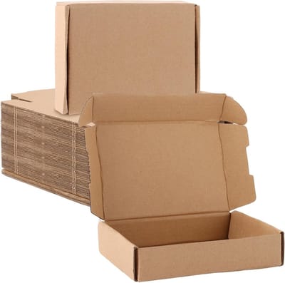 50 Stuks Golfkartonnen Verzenddozen 14x9x3cm, Kleine Cadeau Dozen voor DIY, Verpakking voor Kleine Bedrijven, Handgemaakte Projecten en Geschenken