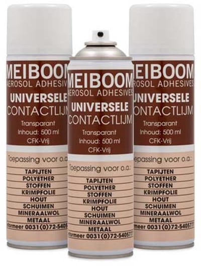 Meiboom Professionele Spraylijm - 3 Stuks - Spuitlijm - Universele Contactlijm - Spuit - Lijmspray - 500ML