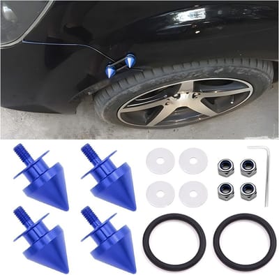 Dailygoods- Kofferbaksnel Sluitingset Aluminiumlegering - Versterkingsring/afstandshouder - Rubber Ring - Moer/moersleutel - 15 Stuks - Lichtgewicht 134 g - Bumperbevestigingsset
