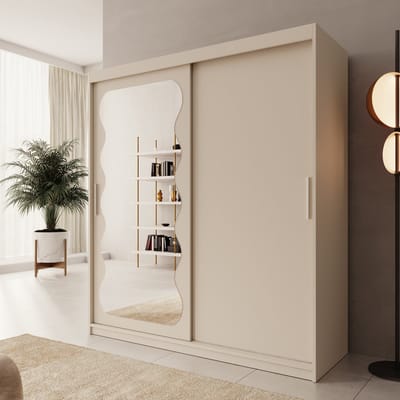 Meubella - Sentoji - Kledingkast - Beige - 180x62x200 cm