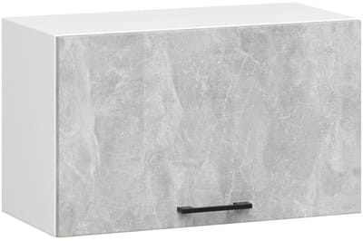 Keukenkast modulaire OLIWIA W60 met 1 Deur / Hangkast / Bovenkast / AKORD Furniture Factory / Wit – Beton Grijs / 60 x 29 x 30 cm