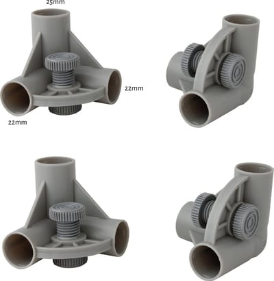 Eurotrail Hoekstukken Steekkast 25/22 mm 4pcs
