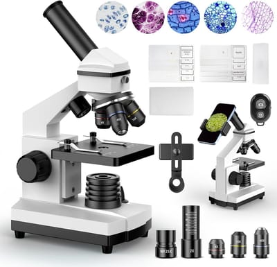 Microscopen 100X-2000X voor Kinderen, Studenten en Volwassenen - Biologische Microscopie voor School, Laboratorium en Thuisonderwijs