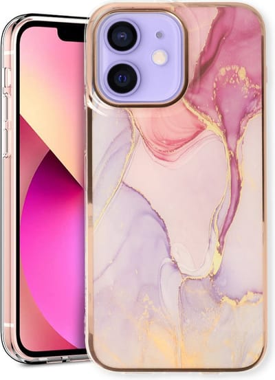 Casemania Hoesje Geschikt voor Apple iPhone 12/12 Pro - Nova - Siliconen Marmer Back Cover