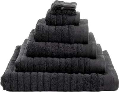 Heckettlane Badhanddoek Prestige - Hotelkwaliteit Handdoek van 100% Katoen - 60x110 cm - Handdoekenset 2 Stuks - Zwart