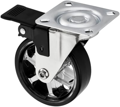 Design meubelwiel SHIFT wiel-Ø 75 mm zwart met rem, draagvermogen 35 Kg, hoogte 97 mm Zwenkwiel van SOTECH
