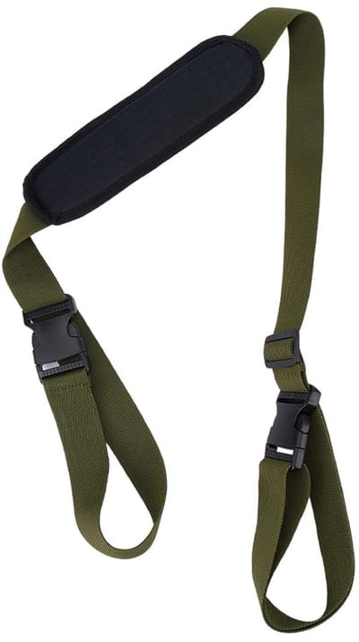 Allecto - Draagriem Stoel - Verstelbare Rugzakriem - Stevig Polyester - Geschikt voor Camping - Zwart - Universeel voor Opvouwbare Stoelen