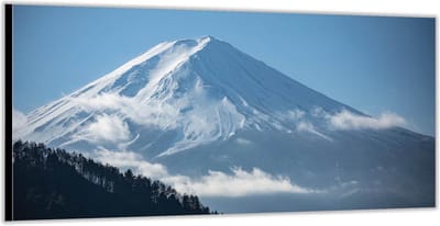 Dibond –Besneeuwde Berg– 200x100 Foto op Aluminium (Wanddecoratie van metaal)