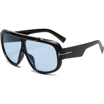 Grandes Lunettes de Soleil Aviateur Style Vacances d'Été Lunettes de Soleil Surdimensionnées Élégantes pour Femmes Hommes Correction Visuelle Professionnelle white