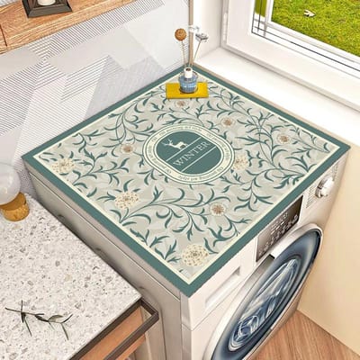 Moderne Verse Trommel Wasmachine Stofmat Aanrecht Koelkastmat Magnetron Isolatiemat Nachtkastje Stofmat 40 * 60Cm [suction pad] gray