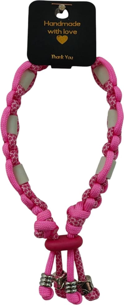 Anti- vlooien en tekenband roze nekomtrek 60 cm
