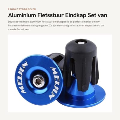 Dailygoods- Fietsstuur Eindkap - 2 Stuks - Aluminium - Antislip - Duurzaam - Verstelbaar Inzetstuk 17,5-21,9 mm - Stuurdop