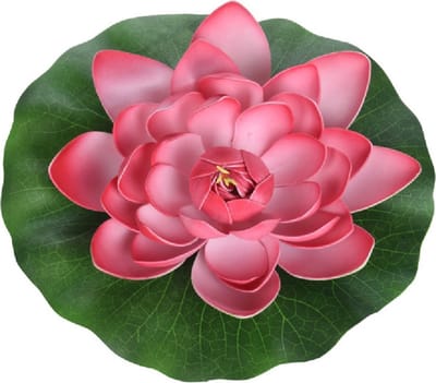 Drijvende kunst waterlelie bloemen - rood - D18 cm - Vijver decoratie - Nep bloemen - Waterlelies