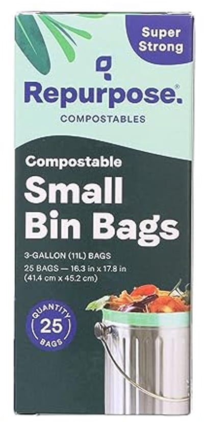 Kleine Composteerbare Prullenbakken 3 Gallon - 25 Stuks Biologisch Afbreekbaar