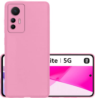 Hoesje - Geschikt voor Xiaomi 12 Lite - Sterk & Shockproof - Hoes Cover - Siliconen Case - Lichtroze