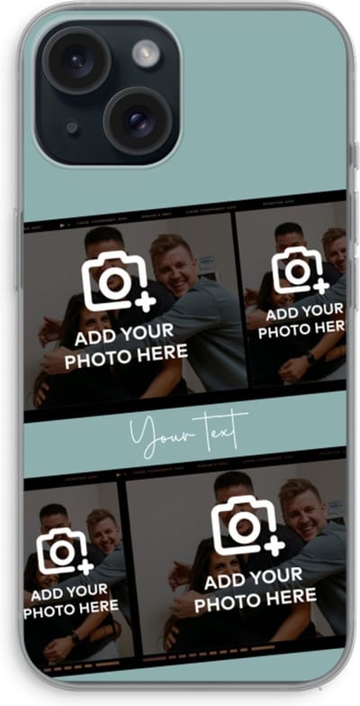 Gepersonaliseerd - Case Company® - Hoesje geschikt voor iPhone 15 hoesje - Filmrol N°2 - Soft Cover Telefoonhoesje - Bescherming aan alle Kanten en Schermrand