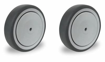 Inbouwwielen Set - Apparaatwielen Meubelwielen - Apparaten Verplaatsen - Kogellagers TPE - 125 mm - Grijs