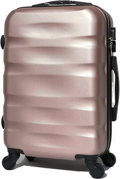 Handkoffer - Reiskoffer handbagage - Vliegen en reizen - Duurzaam hard materiaal - 55 x 35 x 20 cm - Roze