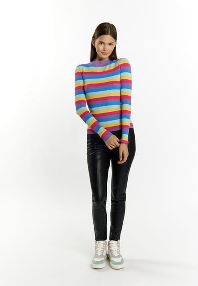 Mymo Trui met ribbels Dames Violet veelkleurig