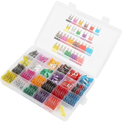 254 stuks Steekzekeringenset Klein Medium Formaat 2A40A Assortiment voor Auto Auto Audio Koplamp Achterlicht white