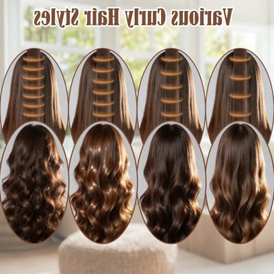 Warmtevrije Krulstaven met Satijnen Muts - Flexibele Krulstaven voor Nachtgebruik, Ideaal voor Krullen en Haarstyling, 3 Stuks
